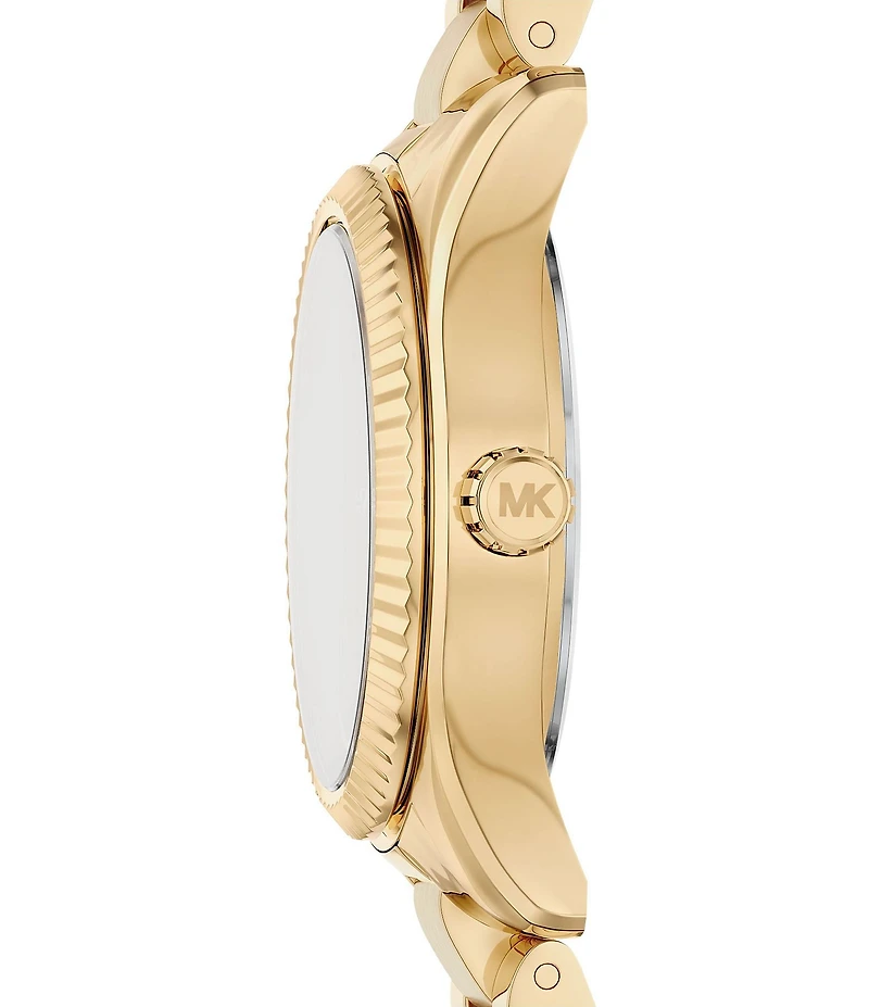 Michael Kors Women's Lexington Quartz Three Hand Gold Tone Stainless Steel Bracelet Watch