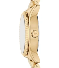 Michael Kors Women's Lexington Quartz Three Hand Gold Tone Stainless Steel Bracelet Watch