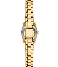 Michael Kors Women's Lexington Quartz Three Hand Pav Gold Tone Stainless Steel Bracelet Watch