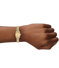 Michael Kors Women's Lexington Quartz Three Hand Pav Gold Tone Stainless Steel Bracelet Watch