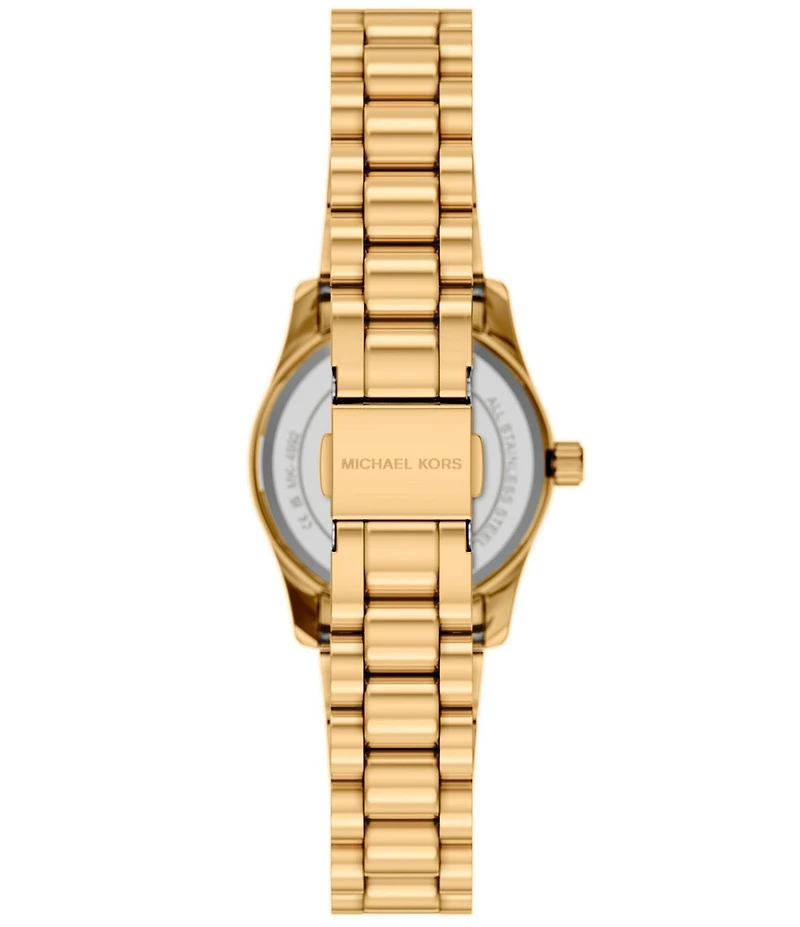 Michael Kors Women's Lexington Quartz Three-Hand Stainless Steel Bracelet Watch and Bracelet Set
