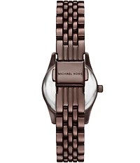 Michael Kors Women's Lexington Three-Hand Chocolate Stainless Steel Bracelet Watch