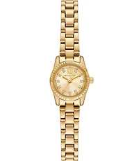 Michael Kors Women's Lexington Three-Hand Gold-Tone Stainless Steel Bracelet Watch