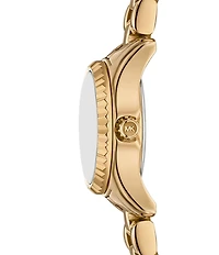 Michael Kors Women's Lexington Three-Hand Gold-Tone Stainless Steel Bracelet Watch