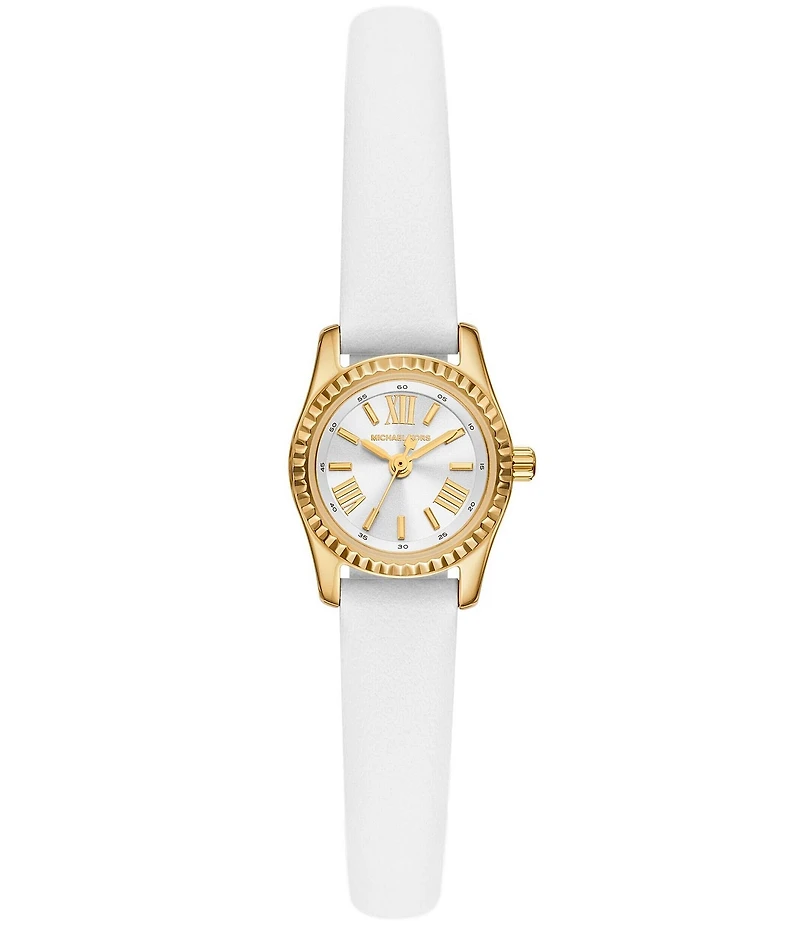 Michael Kors Women's Lexington Three-Hand Leather Strap Watch