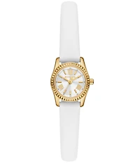 Michael Kors Women's Lexington Three-Hand Leather Strap Watch
