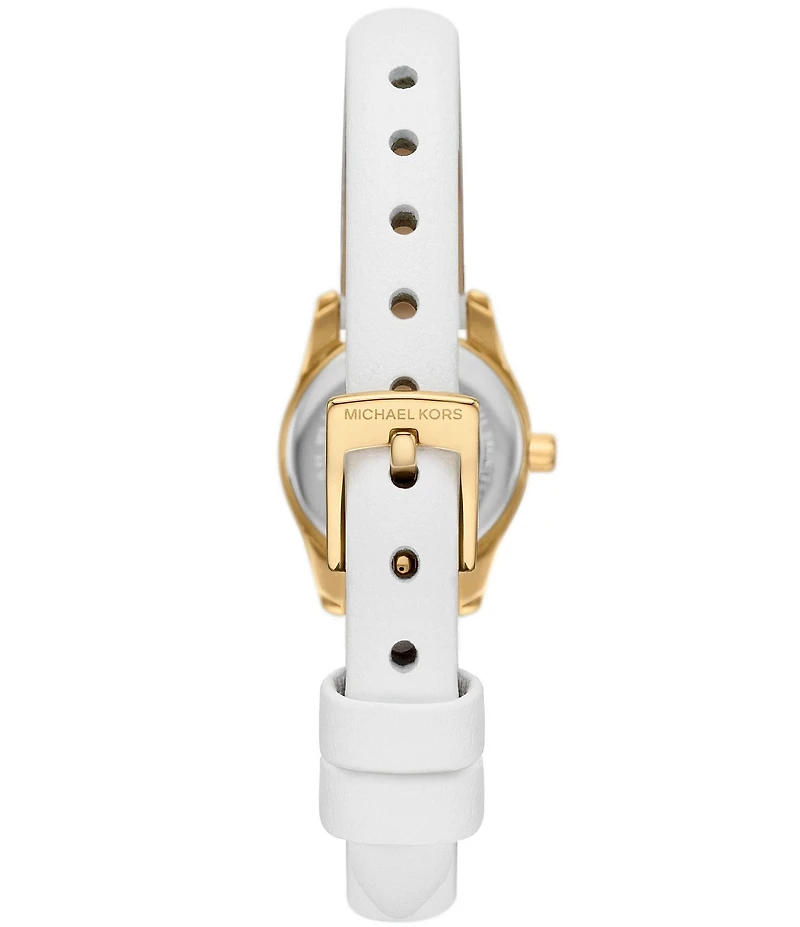 Michael Kors Women's Lexington Three-Hand Leather Strap Watch