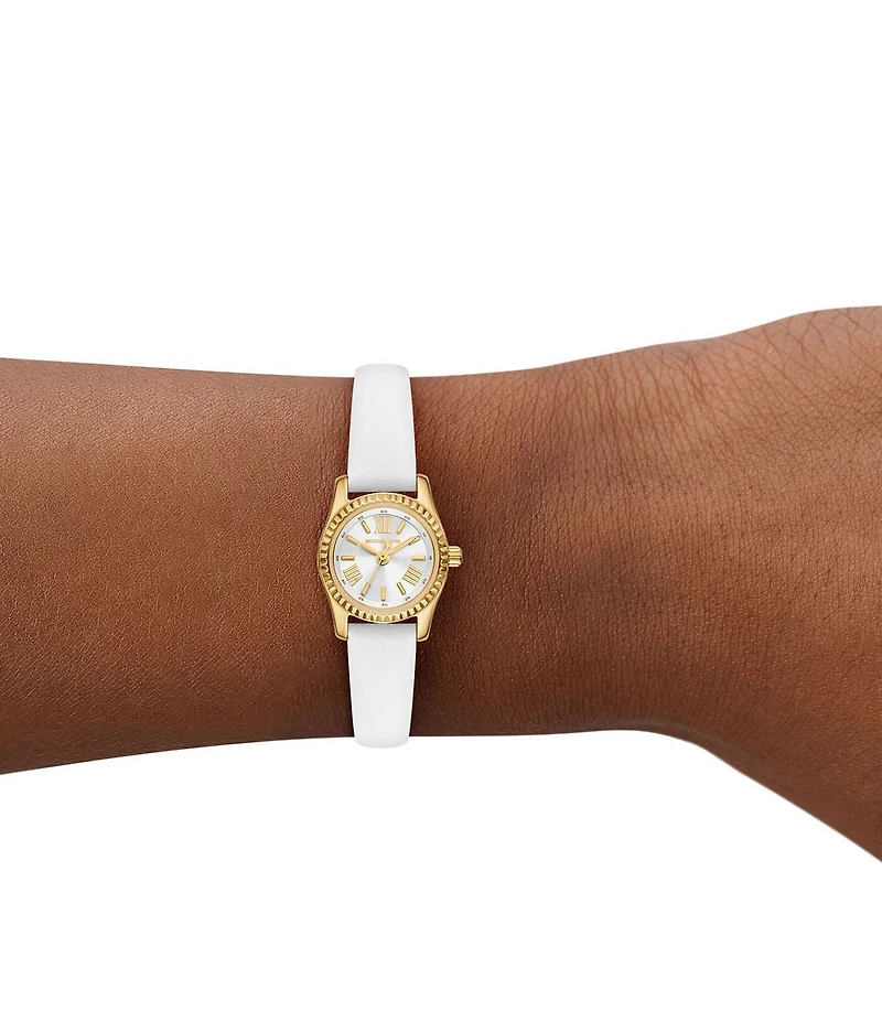 Michael Kors Women's Lexington Three-Hand Leather Strap Watch