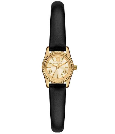 Michael Kors Women's Lexington Three-Hand Leather Strap Watch