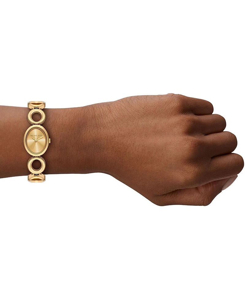 Michael Kors Women's Maude Quartz Three Hand Gold-Tone Stainless Steel Bracelet Watch