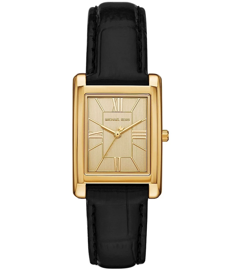 Michael Kors Women's Michael Kors Essex Quartz Three Hand Leather Strap Watch