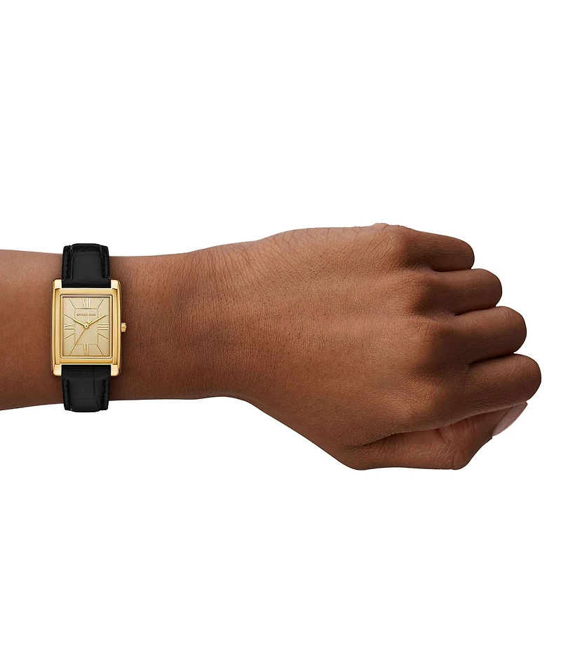 Michael Kors Women's Michael Kors Essex Quartz Three Hand Leather Strap Watch