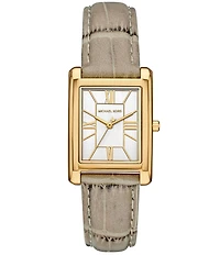 Michael Kors Women's Michael Kors Essex Quartz Three Hand Leather Strap Watch