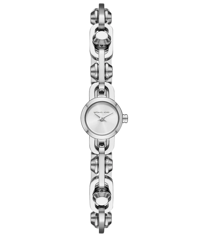 Michael Kors Women's MK Astor Link Two-Hand Metal-Tone Stainless Steel Bracelet Watch