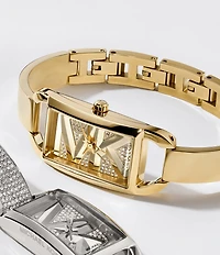 Michael Kors Women's MK Empire Three-Hand Gold-Tone Stainless Steel Bracelet Watch