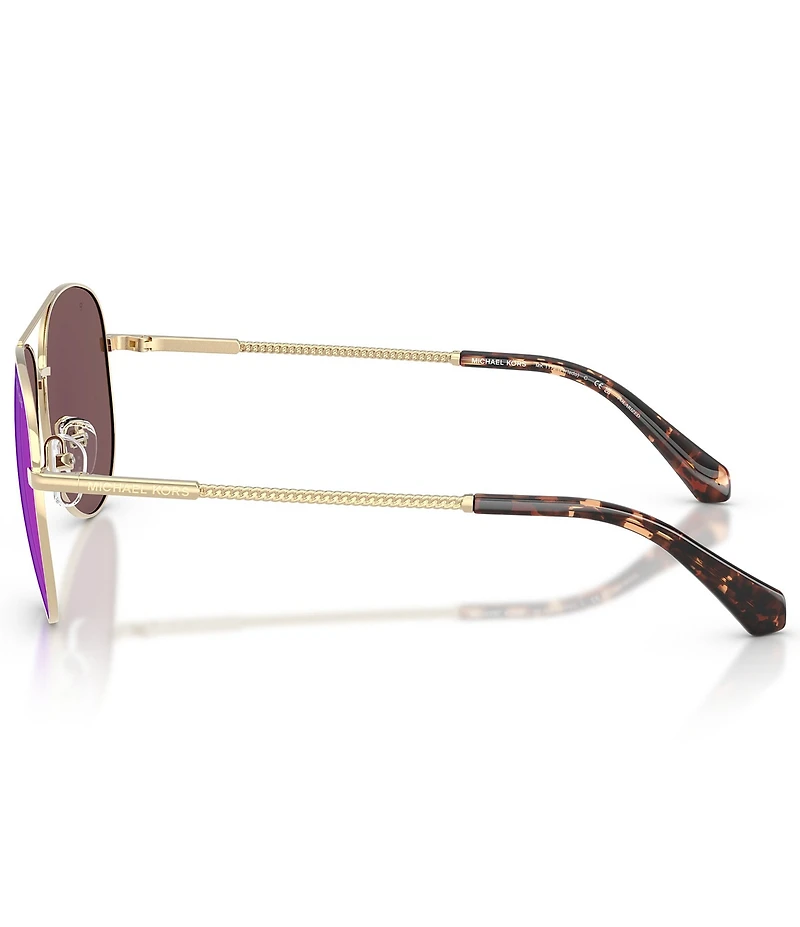 Michael Kors Women's MK1172 58mm Aviator Polarized Sunglasses