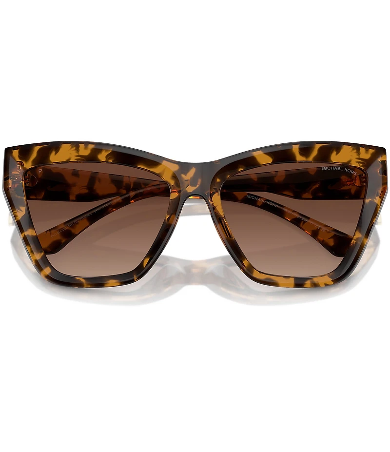 Michael Kors Women's MK2211U 57mm Polarized Tortoise Cat Eye Sunglasses