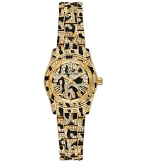 Michael Kors Women's Petite Lexington Quartz Three-Hand Animal Print Stainless Steel Bracelet Watch