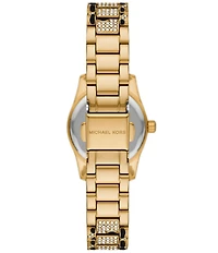 Michael Kors Women's Petite Lexington Quartz Three-Hand Animal Print Stainless Steel Bracelet Watch