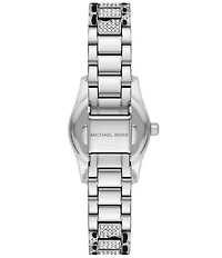 Michael Kors Women's Petite Lexington Quartz Three-Hand Animal Print Stainless Steel Bracelet Watch