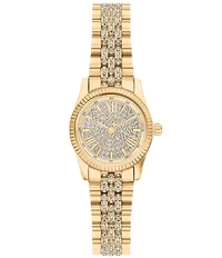 Michael Kors Women's Petite Lexington Quartz Three Hand Pave Stainless Steel Watch