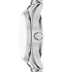 Michael Kors Women's Petite Lexington Quartz Three Hand Pave Stainless Steel Watch