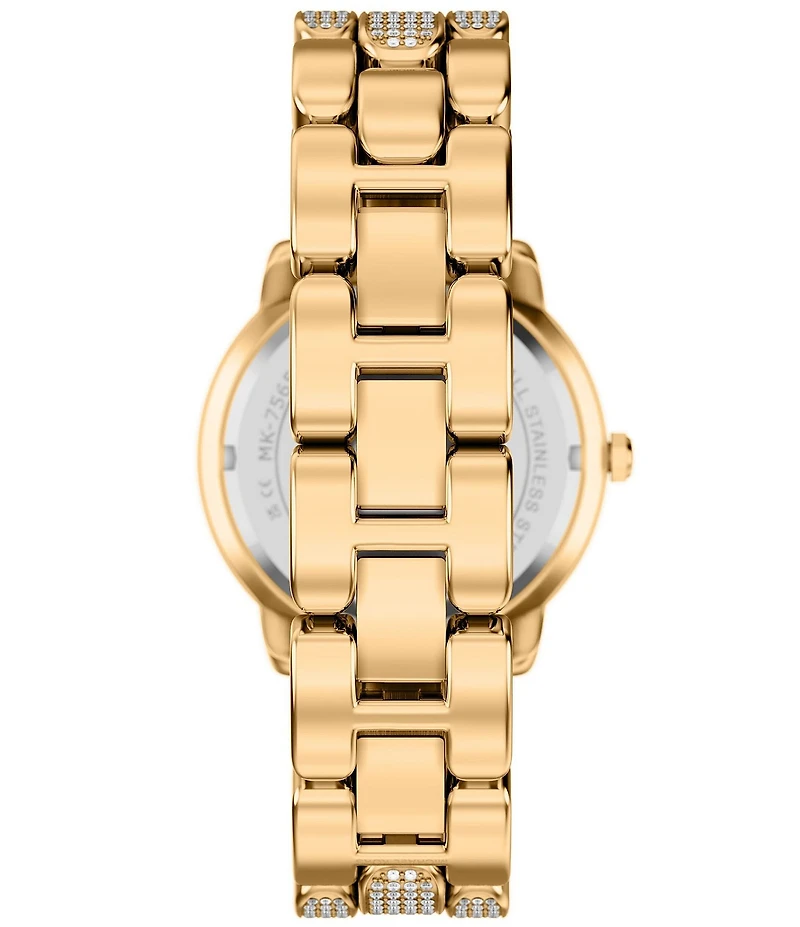 Michael Kors Women's Phoebe Quartz Three Hand Gold Tone Stainless Steel Bracelet Watch
