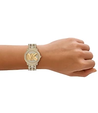 Michael Kors Women's Phoebe Quartz Three Hand Gold Tone Stainless Steel Bracelet Watch