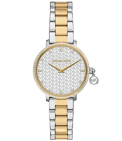 Michael Kors Women's Pyper Quartz Two Hand Gold Tone Stainless Steel Bracelet Watch