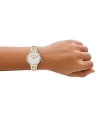 Michael Kors Women's Pyper Quartz Two Hand Gold Tone Stainless Steel Bracelet Watch