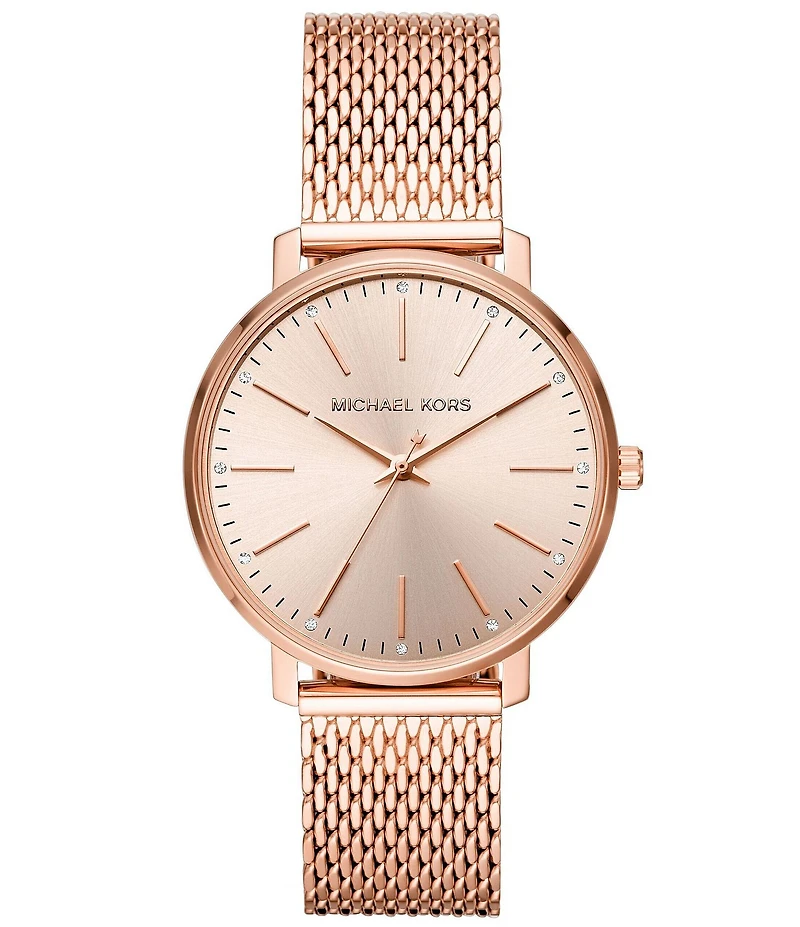 Michael Kors Women's Pyper Three-Hand Rose Gold-Tone Stainless Steel Watch
