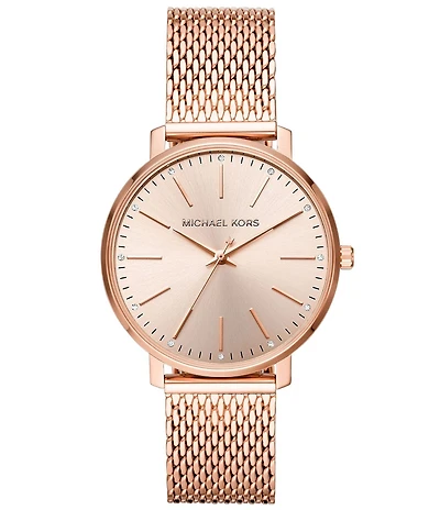 Michael Kors Women's Pyper Three-Hand Rose Gold-Tone Stainless Steel Watch
