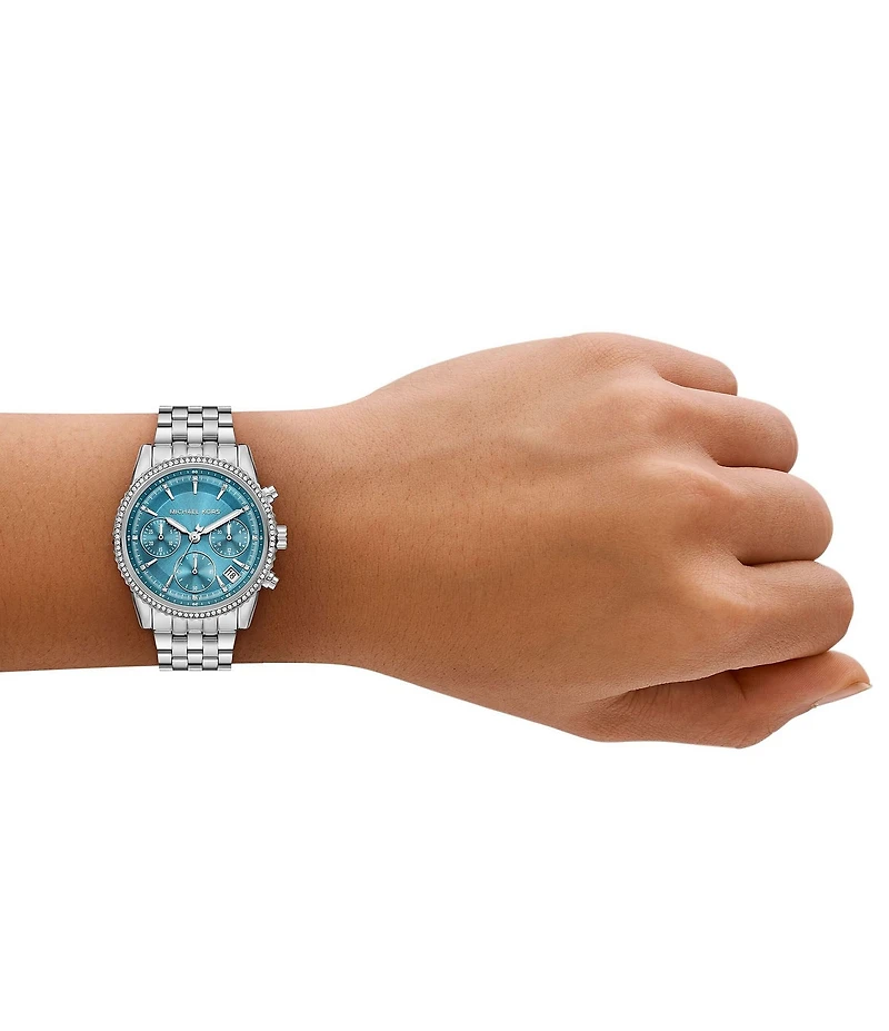 Michael Kors Women's Mini Bryant Quartz Chronograph Stainless Steel Bracelet Watch