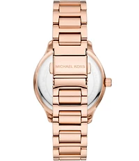Michael Kors Women's Sage Three Hand Crystal Rose Gold Tone Stainless Steel Bracelet Watch