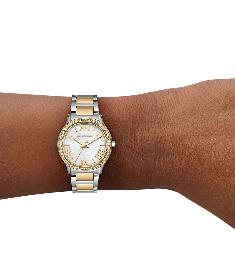 Michael Kors Women's Sage Three-Hand Two-Tone Stainless Steel Bracelet Watch