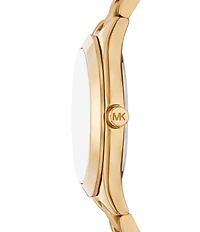 Michael Kors Women's Slim Runway Quartz Three Hand Stainless Steel Bracelet Watch Gift Set