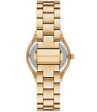 Michael Kors Women's Slim Runway Quartz Three Hand Stainless Steel Bracelet Watch Gift Set