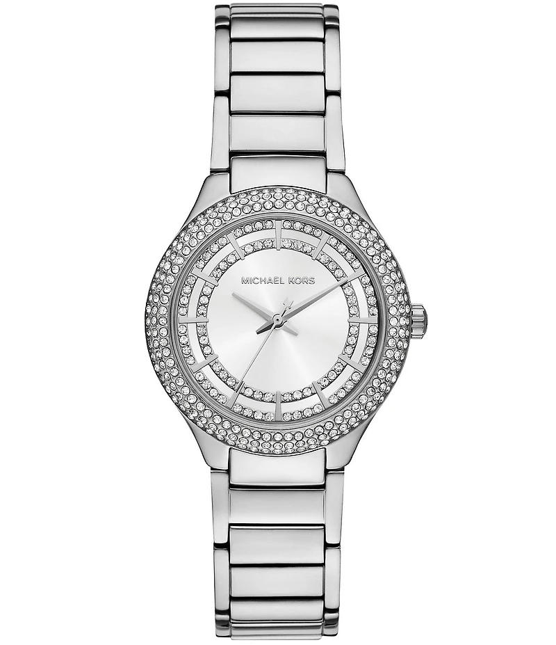 Michael Kors Women's Sylvia Quartz Three Hand Stainless Steel Bracelet Watch