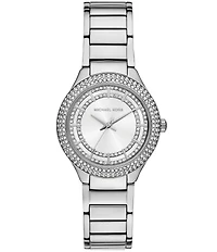 Michael Kors Women's Sylvia Quartz Three Hand Stainless Steel Bracelet Watch
