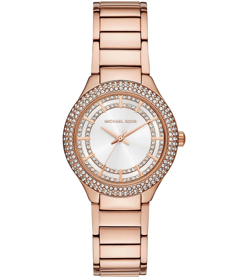 Michael Kors Women's Sylvia Quartz Three Hand Stainless Steel Bracelet Watch