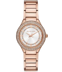 Michael Kors Women's Sylvia Quartz Three Hand Stainless Steel Bracelet Watch