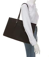 Michael Kors Zadie Large East West Multi Function Nylon Top Zip Tote Bag