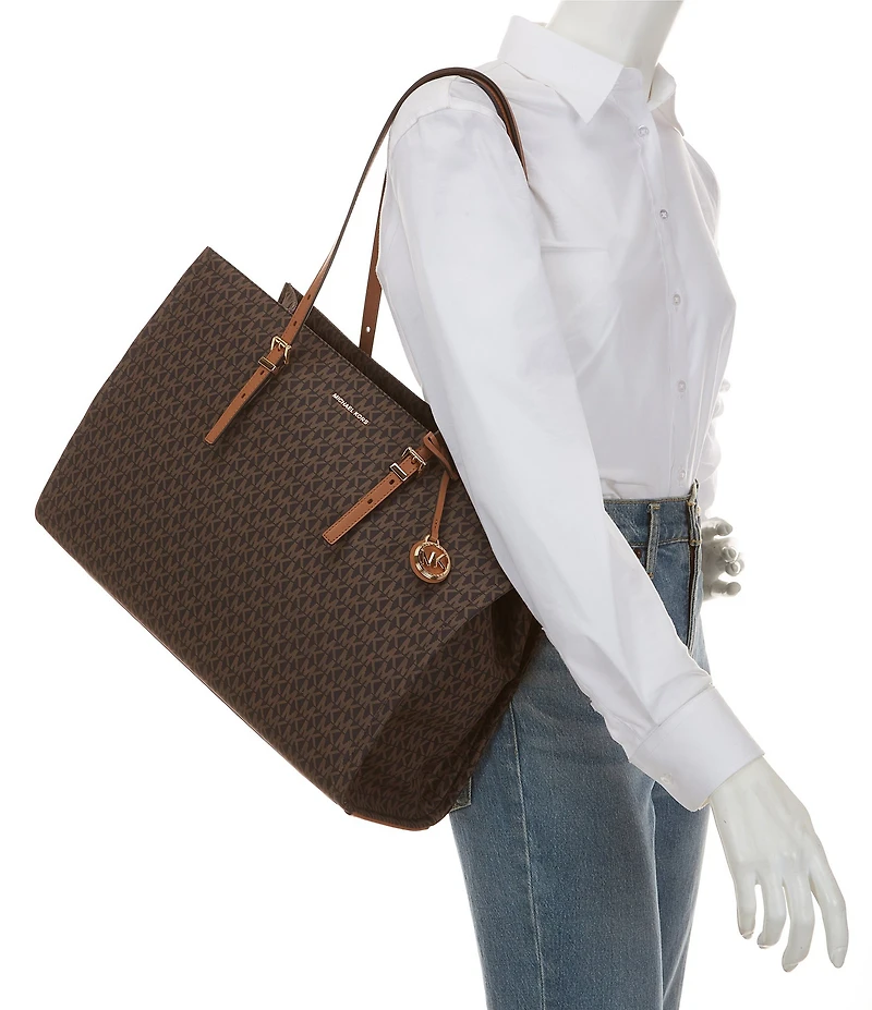 Michael Kors Zadie Large East West Multi Function Top Zip Tote Bag