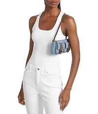 Michael Kors Zoe Denim Cargo Pocket Shoulder Bag