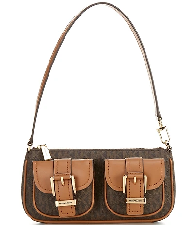 Michael Kors Zoe Small Cargo Contrast Trim Pouchette Shoulder Bag