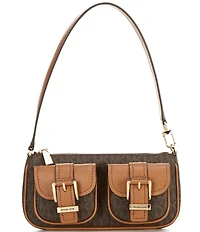 Michael Kors Zoe Small Cargo Contrast Trim Pouchette Shoulder Bag