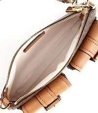 Michael Kors Zoe Small Cargo Contrast Trim Pouchette Shoulder Bag
