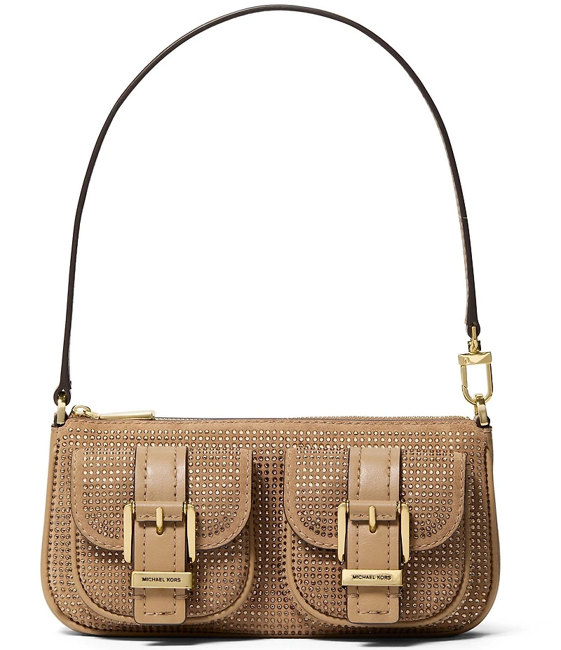 Michael Kors Zoe Small Rhinestoned Cargo Shoulder Bag