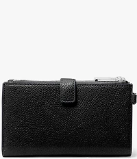 Michael Kors Adele Double-Zip Silver-Tone Wristlet
