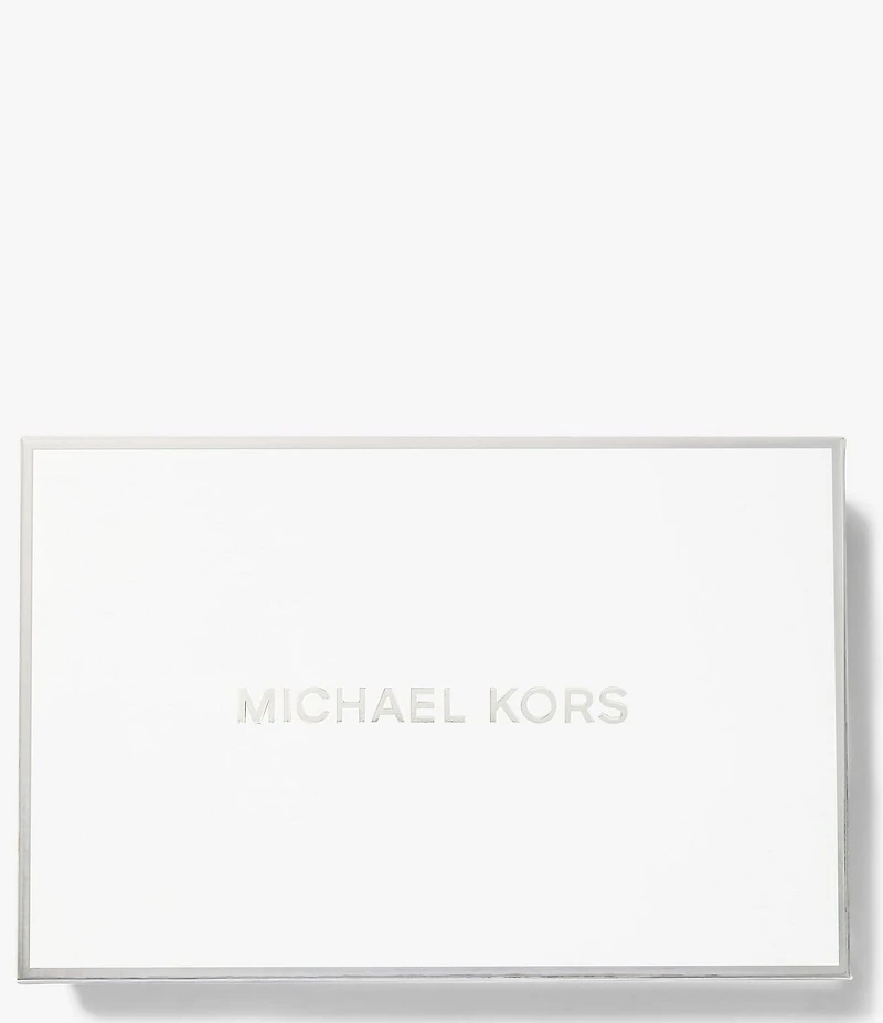 Michael Kors Adele Double-Zip Silver-Tone Wristlet